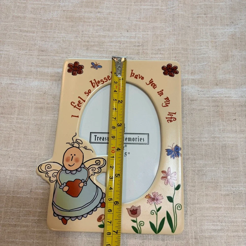 Ganz Treasured Memories Angel Ceramic Photo Frame 3.5x5 I Feel So Blessed EG7817